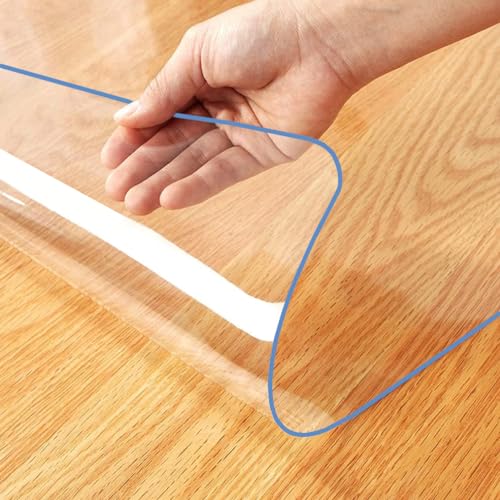 Clear Plastic Table Cover Protector 1.5mm Thick PVC Tablecloth A898