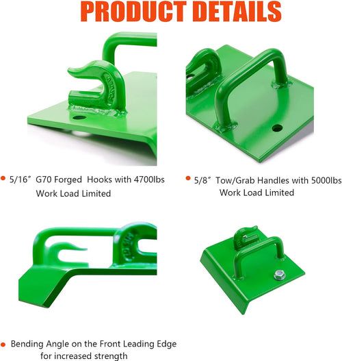 2 PCS G70 Grade Bolt on Grab Hooks for Bucket M754