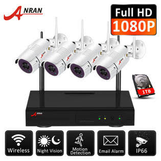 8CH Wireless 1080p NVR CCTV Security Camera System 1TB HDD Y369
