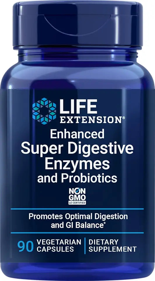 90 Vegetarian Capsules Digestive Enzymes and Probiotics A165701