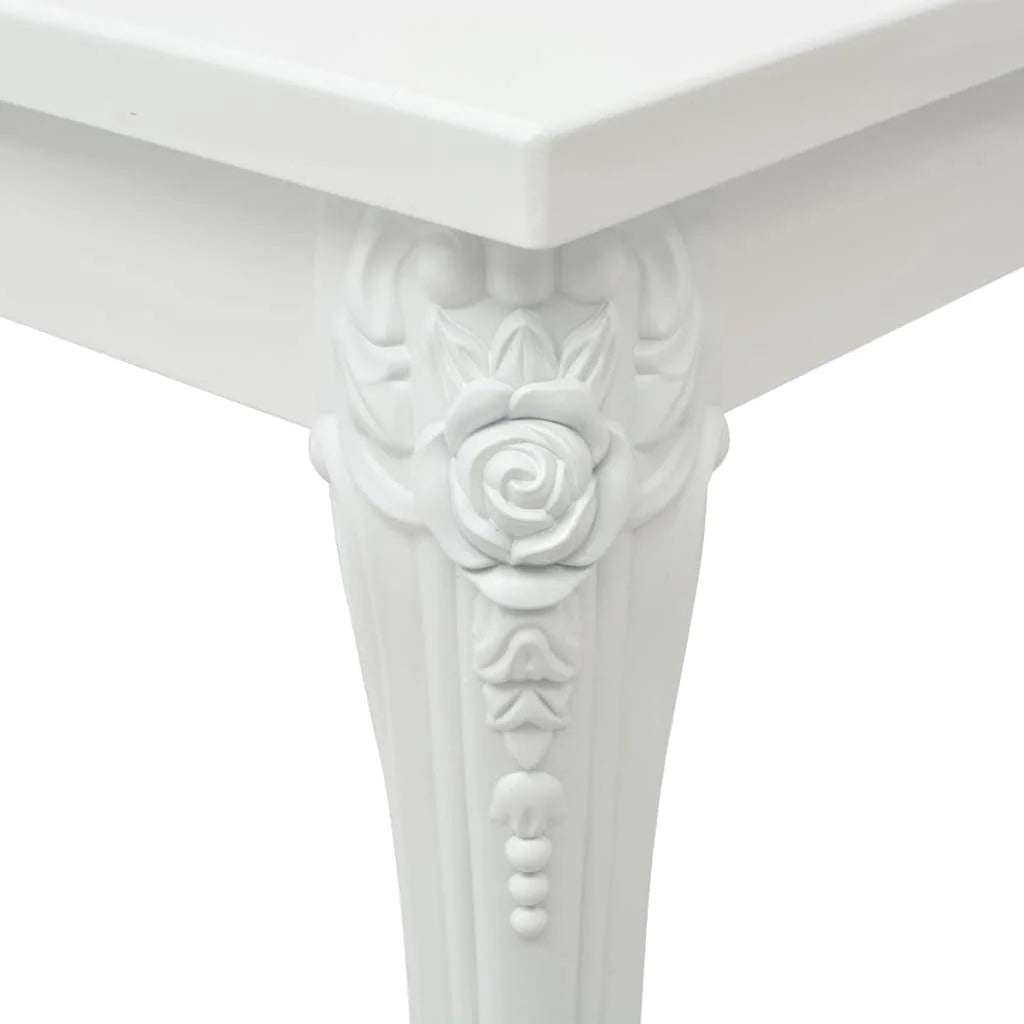 Coffee Table End Table with Plastic Legs High Gloss White H471