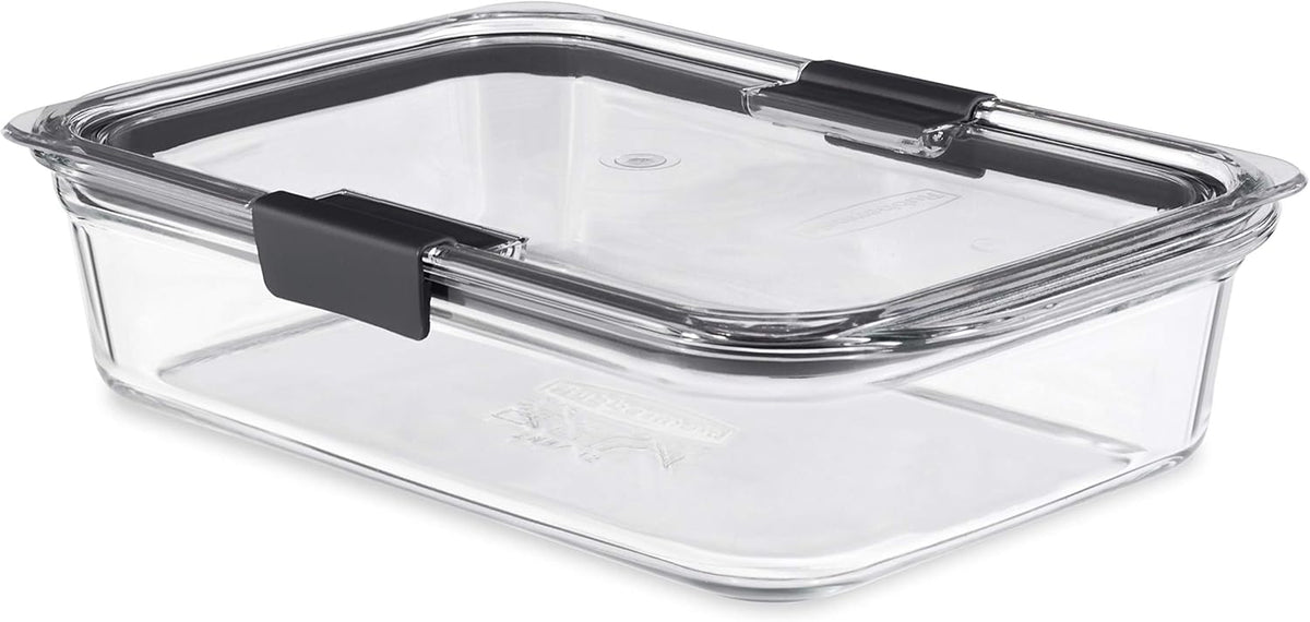 8-Piece Clear Glass Food Storage Containers with Lids L102293