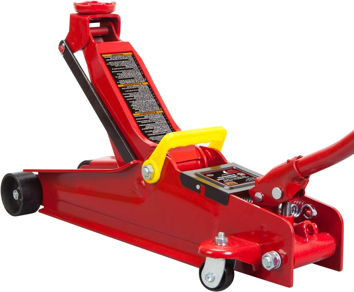 2.5 Ton Hydraulic Low Profile Trolley Floor Jack, Red, Pack of 2 H376