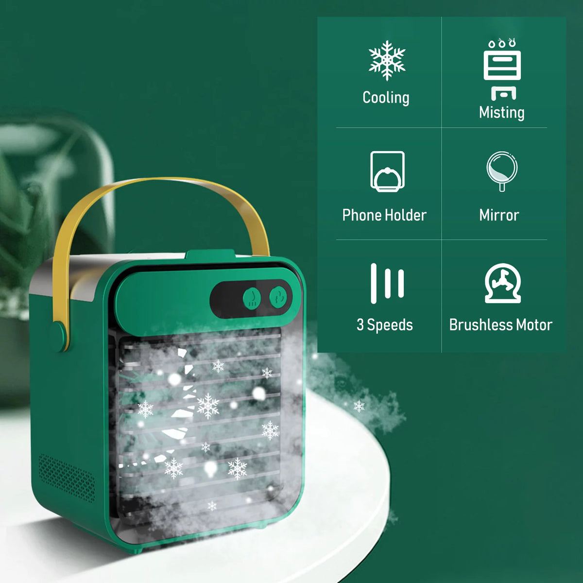 Air Conditioner Fan with Phone Holder 180mL 3 Speeds USB K993