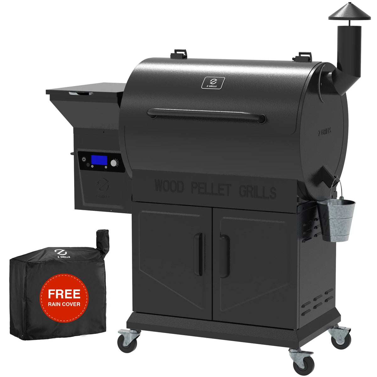697 sq. in. Black Pellet Grill & Smoker C7057