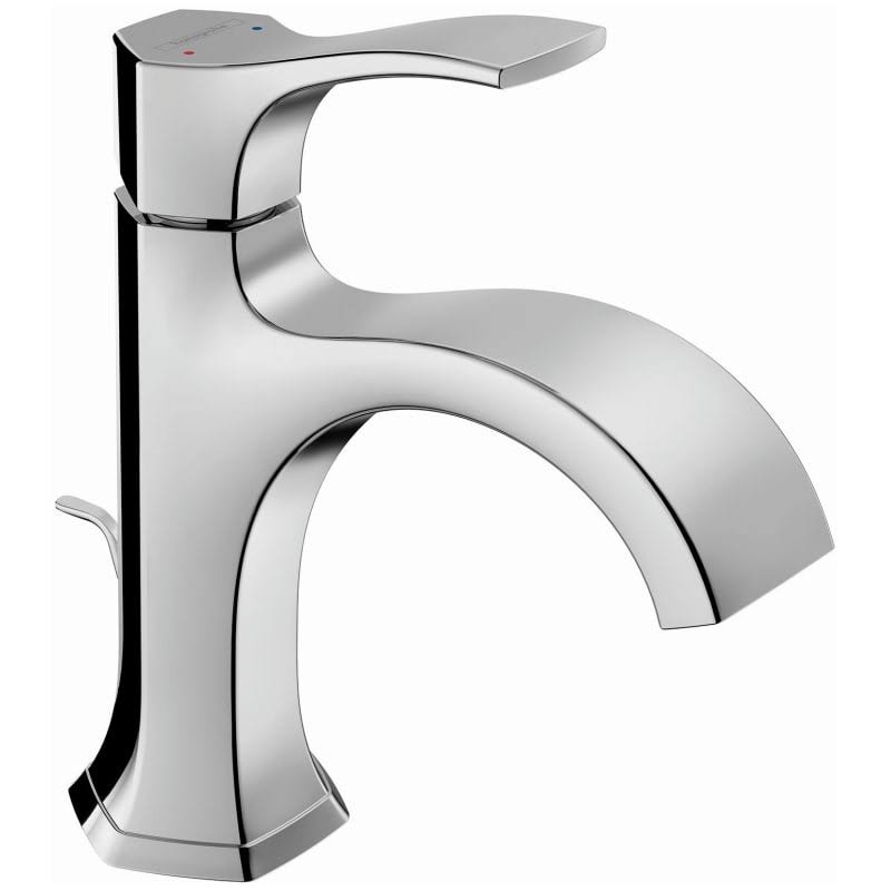 Chrome Single Hole Bathroom Faucet with Drain Assembly Y425