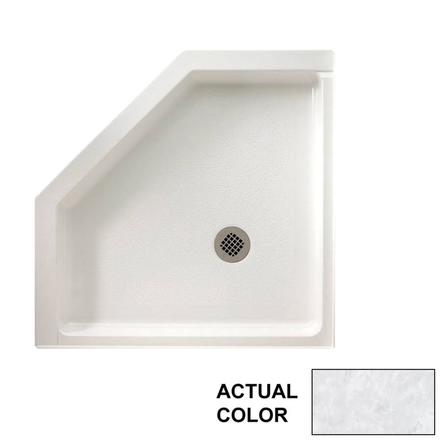 36-in x 36-in Neo-Angle Shower Base with Center Drain T417