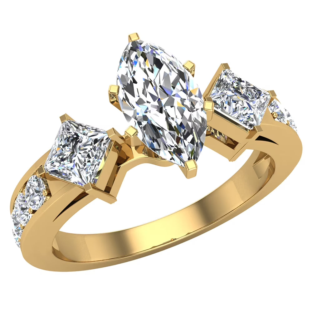 14K Gold Diamond Engagement Ring R5621