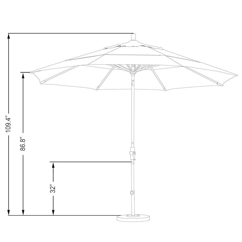 11 ft. Aluminum Market Umbrella N5793