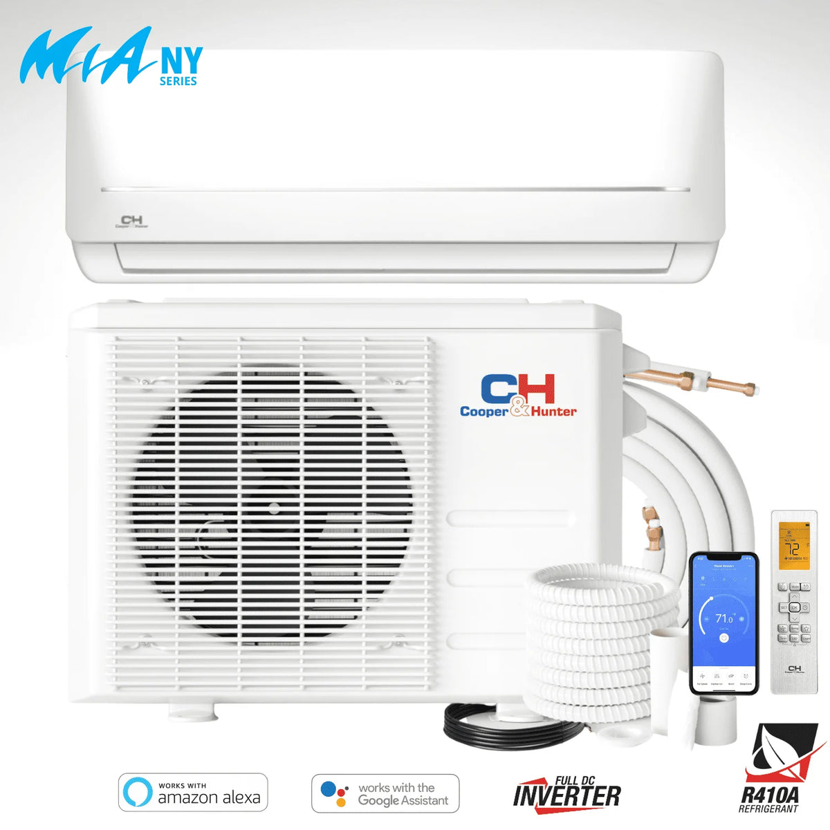 6000 BTU 115V Wall Mounted Mini Split Heat Pump Air Conditioner D590