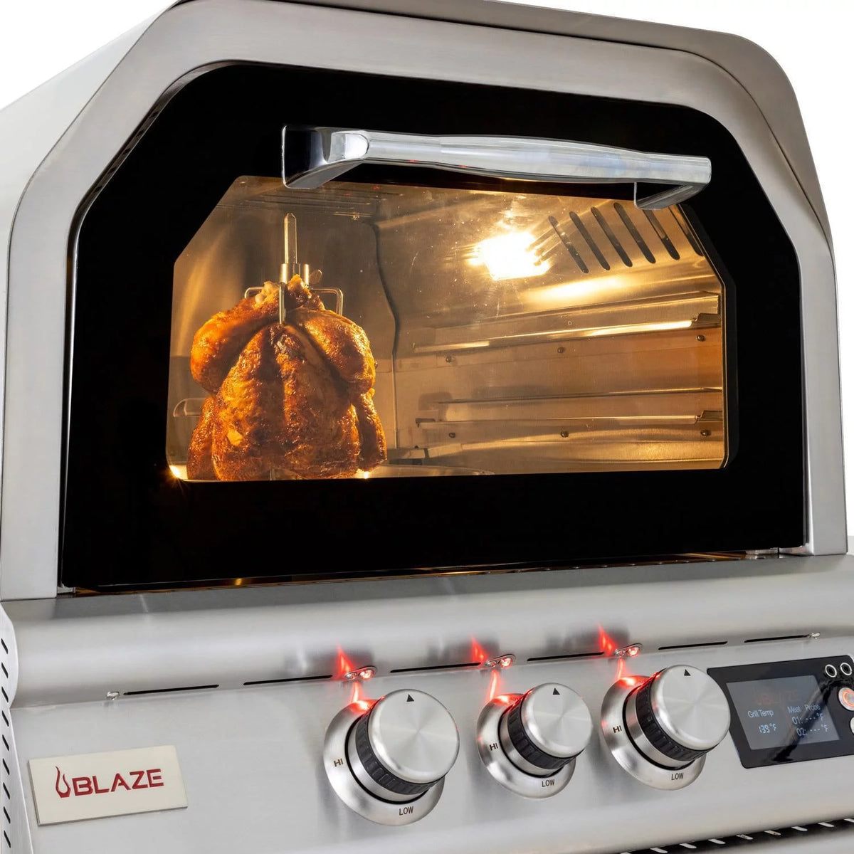 26-Inch Countertop Propane Outdoor Pizza Oven with Rotisserie I646097