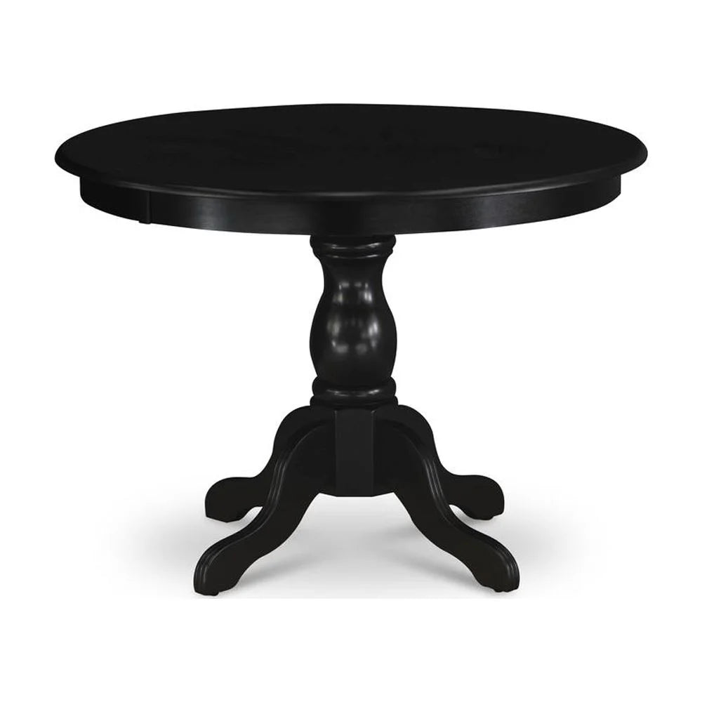 Black Wood Pedestal Dining Table I10948