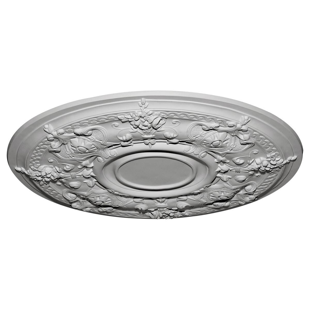 29 1/4x22OD x 2x22P Hand-Painted Bronze Ceiling Medallion I99170