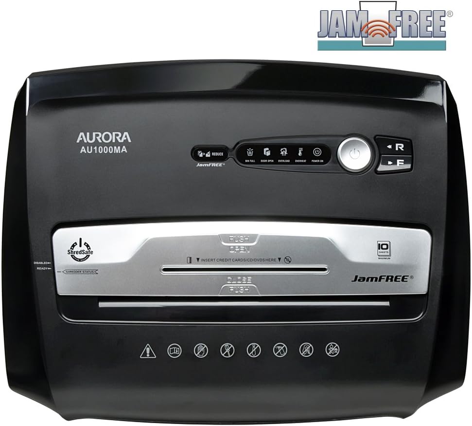 10-Sheet Micro-Cut Paper Shredder with Pull-Out Wastebasket Z466