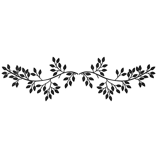 2 Pieces Metal Tree Leaf Wall Decor Wrought Iron Scroll Sculptures N8742
