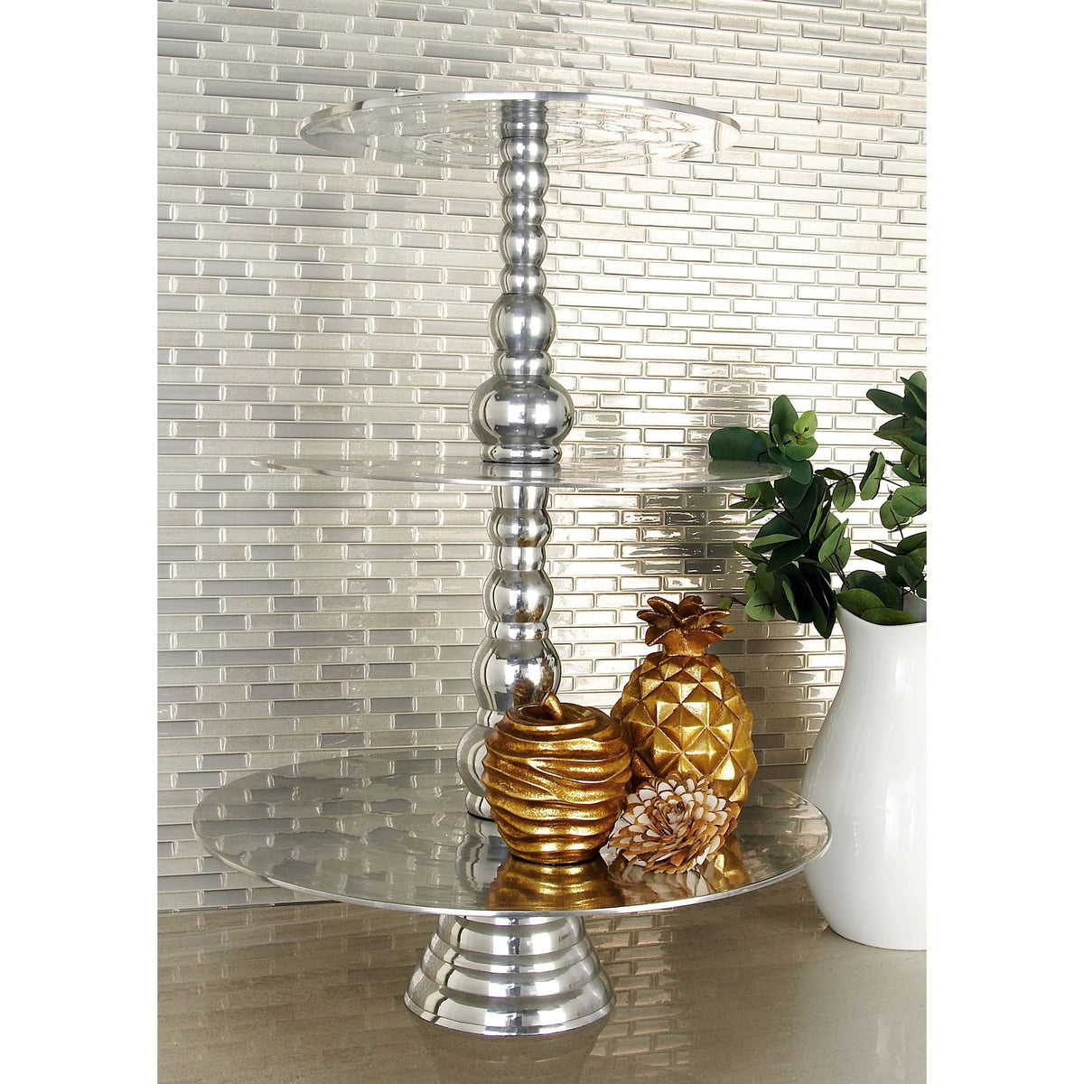 23 Inches High Aluminum 3/TIER Cake Stand E85112