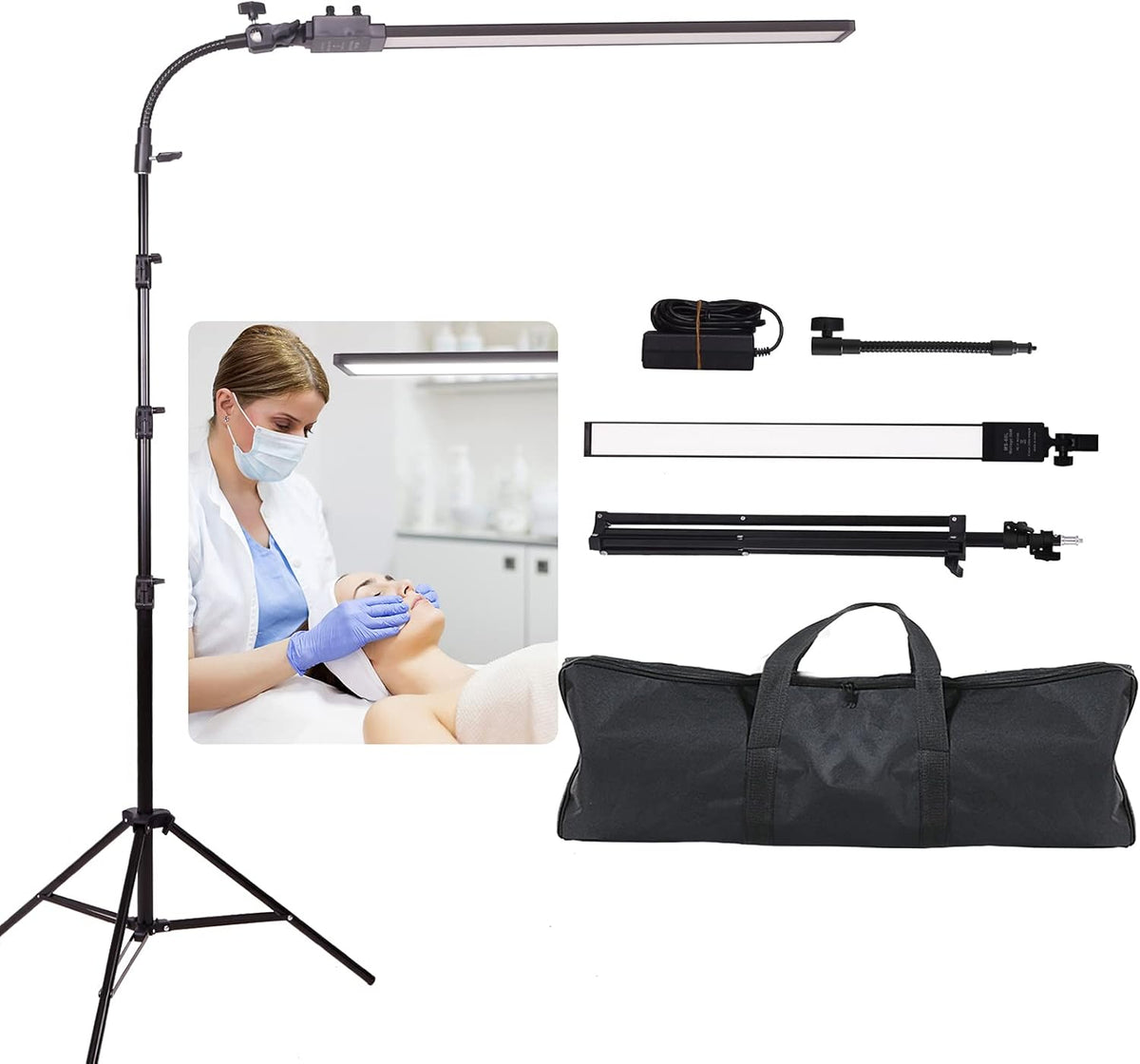 2x36W Dimmable 5600K LED Video Light with Tripod Stand T35955