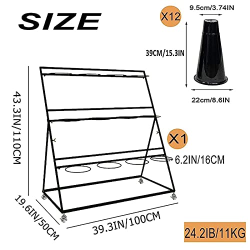 3 Layers Metal Plant Stand With Wheels Z763678