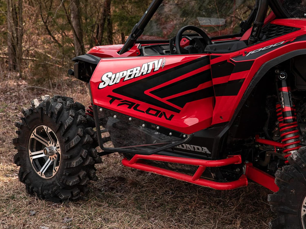 Clear Lower Doors for Honda Talon 1000X / 1000R / 1000X-4, 2 Front Lower Doors, 1/4” Clear Polycarbonate N93240