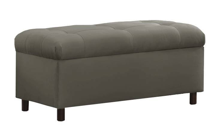 Charcoal Tufted Storage Bench C990049