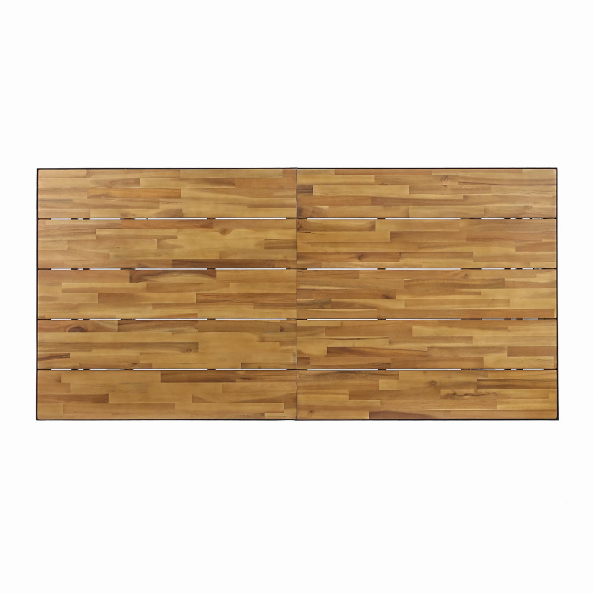 70" Acacia Wood and Iron Dining Table A3199