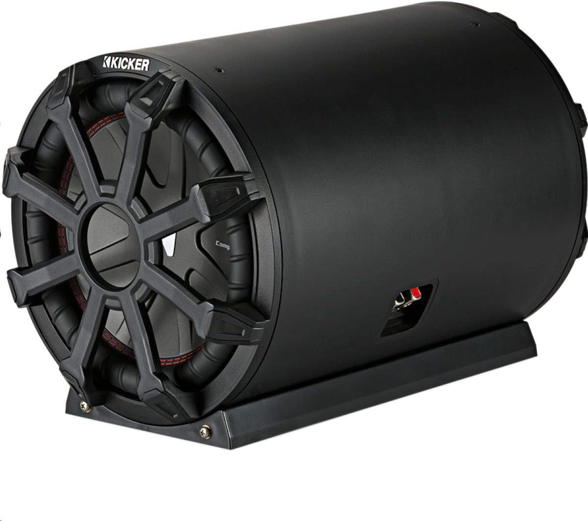 10 Inch 400W RMS 800W Peak Power 4 Ohm Enclosed Tube Subwoofer Enclosure, Black J570349
