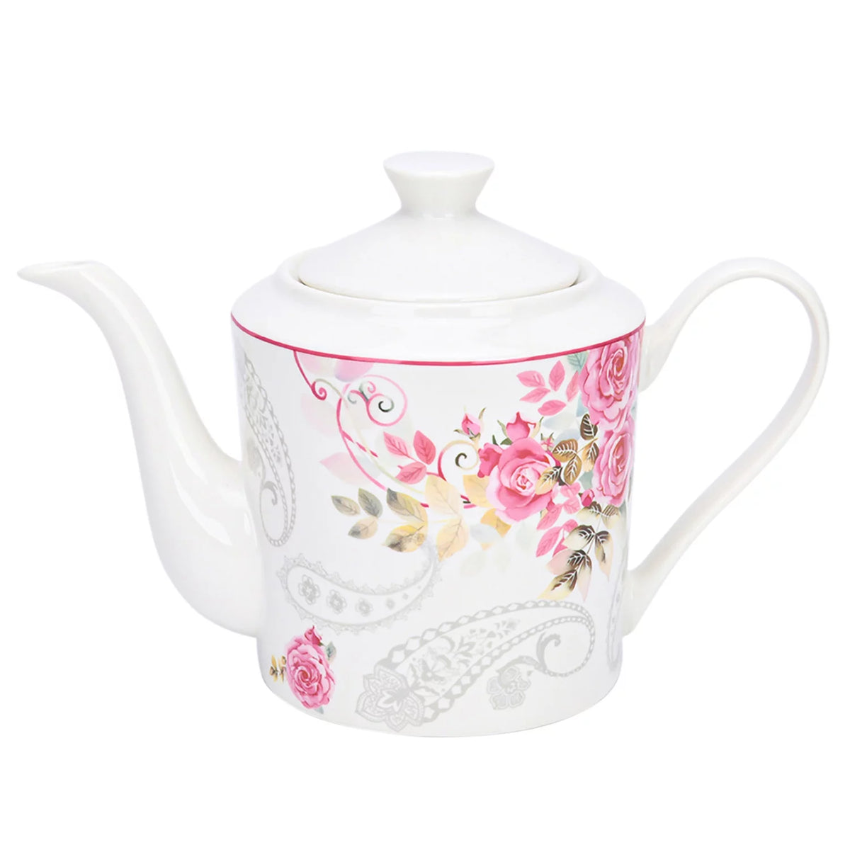 Bone China Floral Teapot 1.15-qt. Q60379