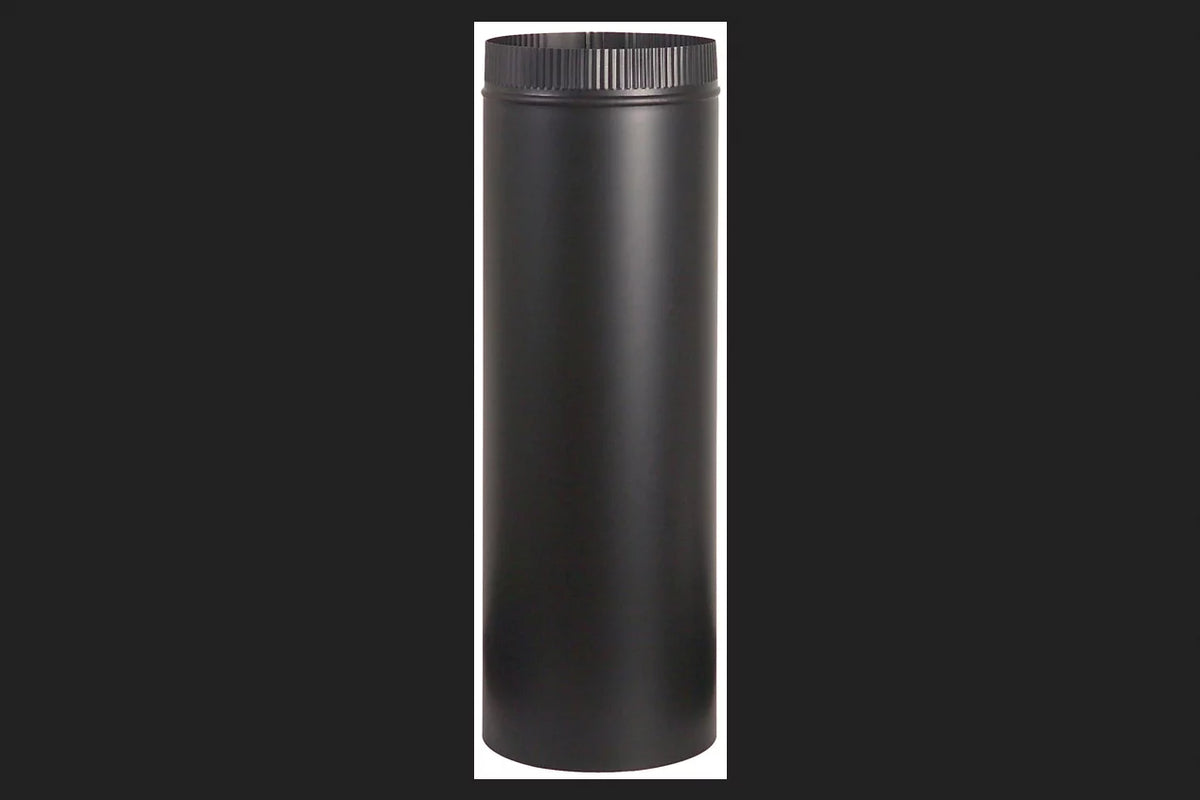 4 in. x 24 in. Black Steel Stove Pipe V558355