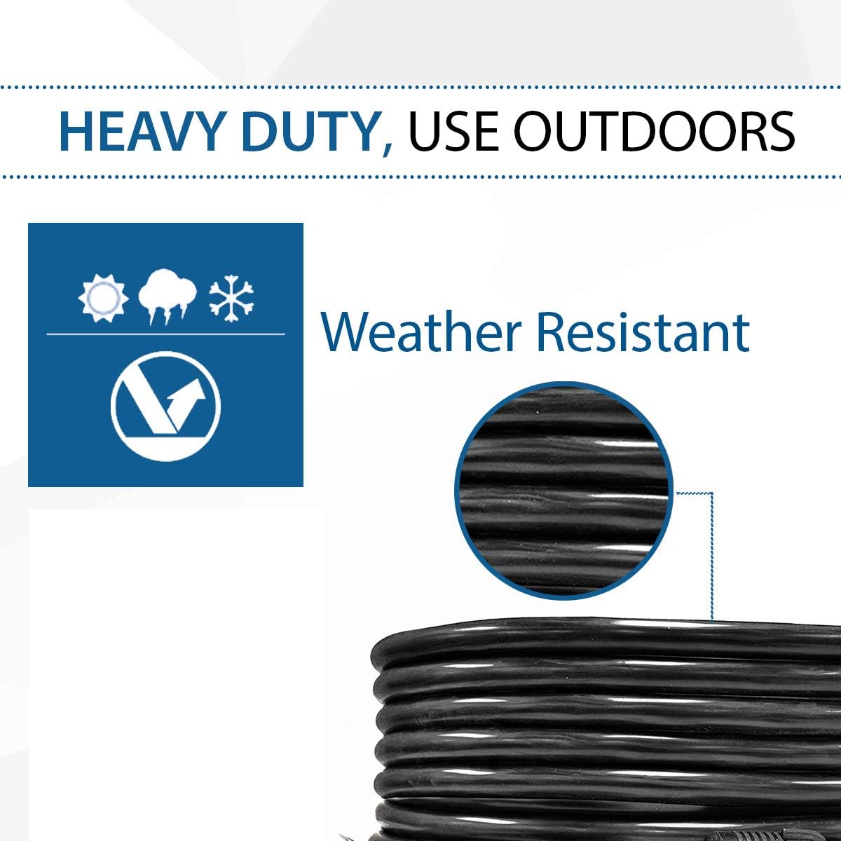 50 Ft 50-Amp EV Extension Cord, Nema L14-50, UL Listed H17270