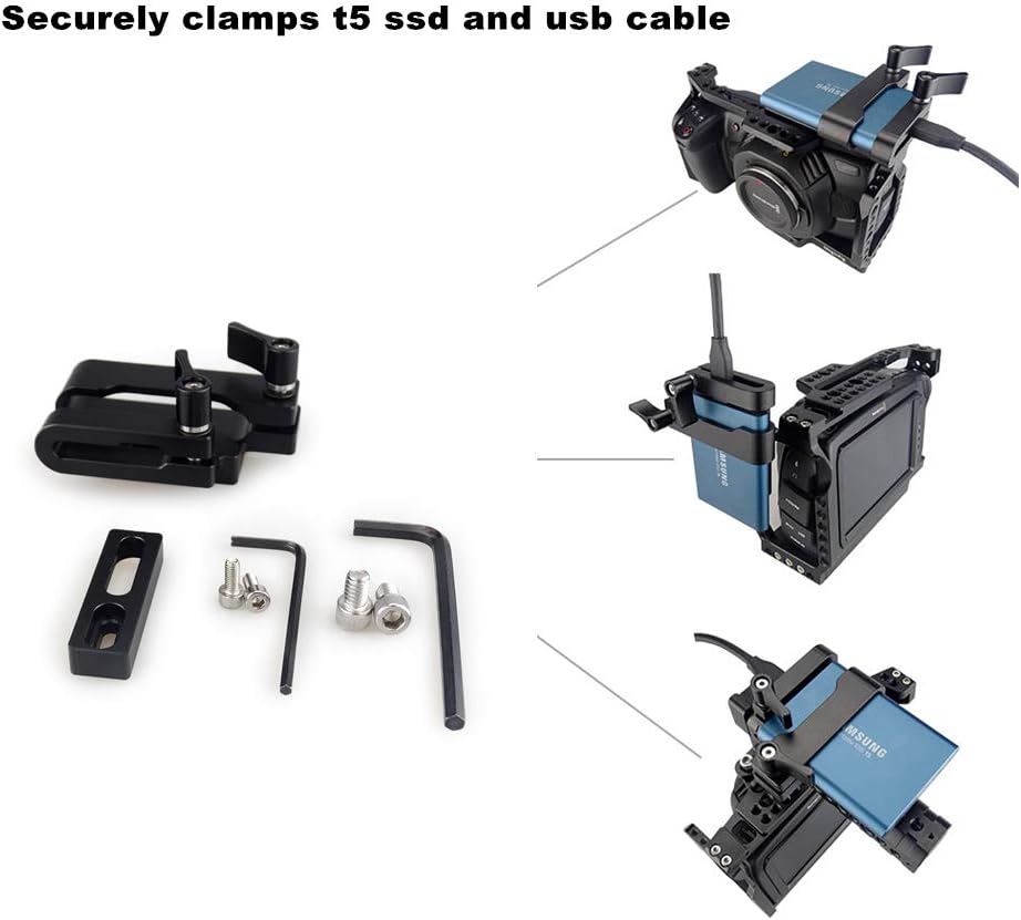 BMPCC 4K & 6K Cage with Rotating NATO Handle, T5 SSD Mount K89563