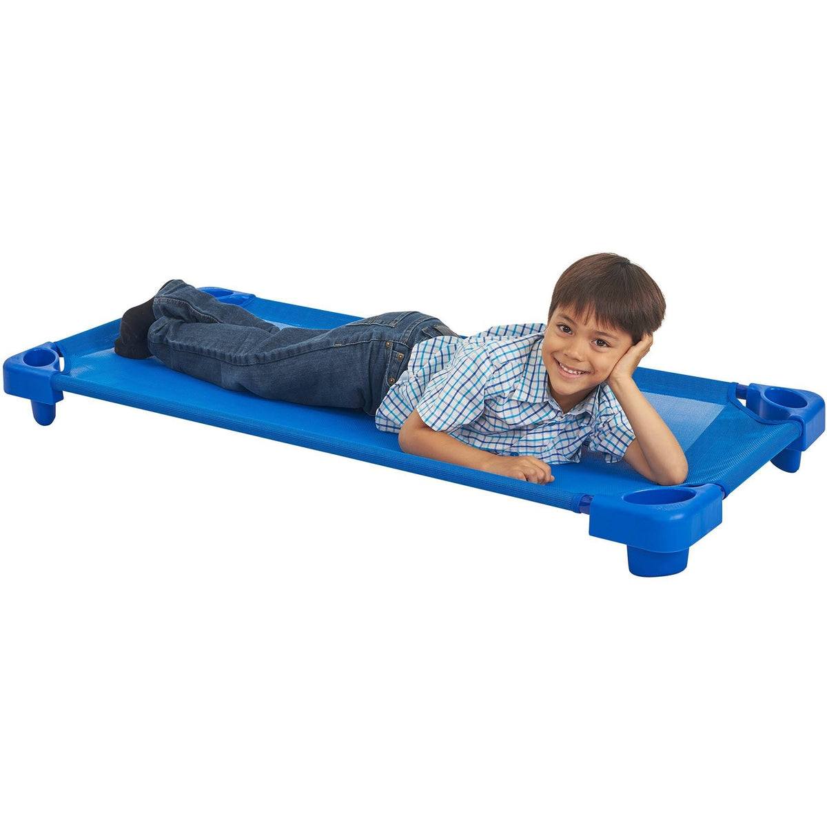 Blue Stackable Kiddie Cot D255581