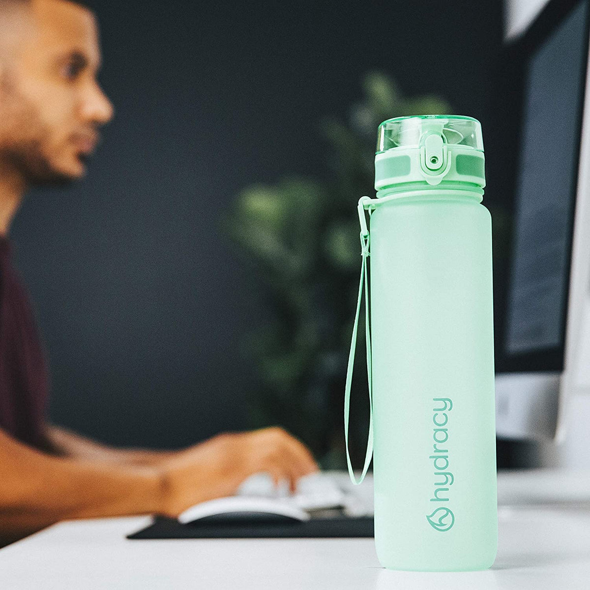 Aqua Green 500 ml 17 Oz BPA Free Water Bottle with Fruit Infuser Strainer B6423