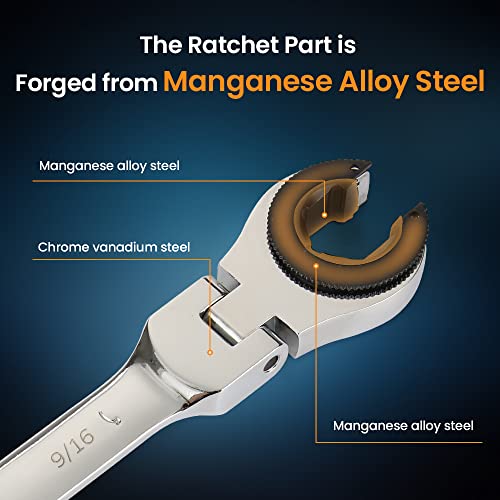 12PCS Metric Combination Ratcheting Wrench Set with 72 Teeth A2141