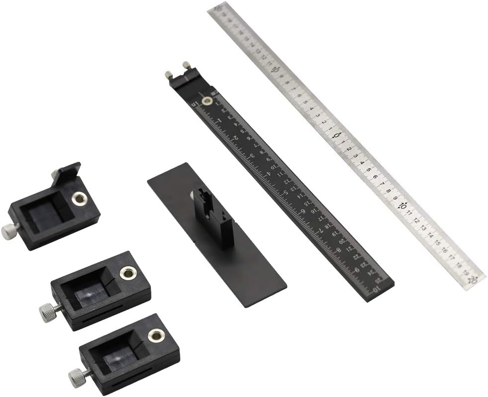 Black Stainless Steel Adjustable Drill Guide Jig Tool V14666
