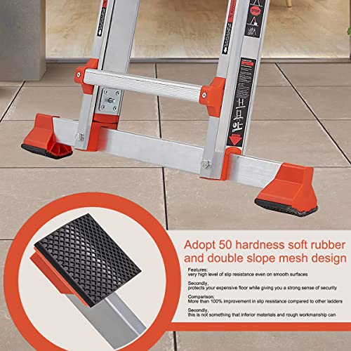 5 Step 17 Ft Anti-Slip Multi Position Aluminum Ladder W888932