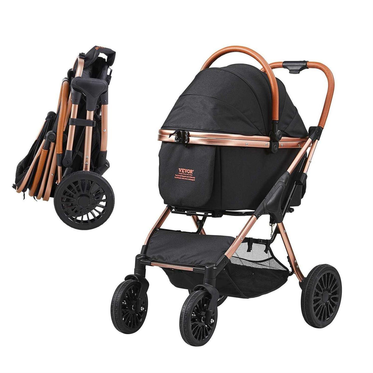 4 Wheels Pet Stroller with Brakes C624861