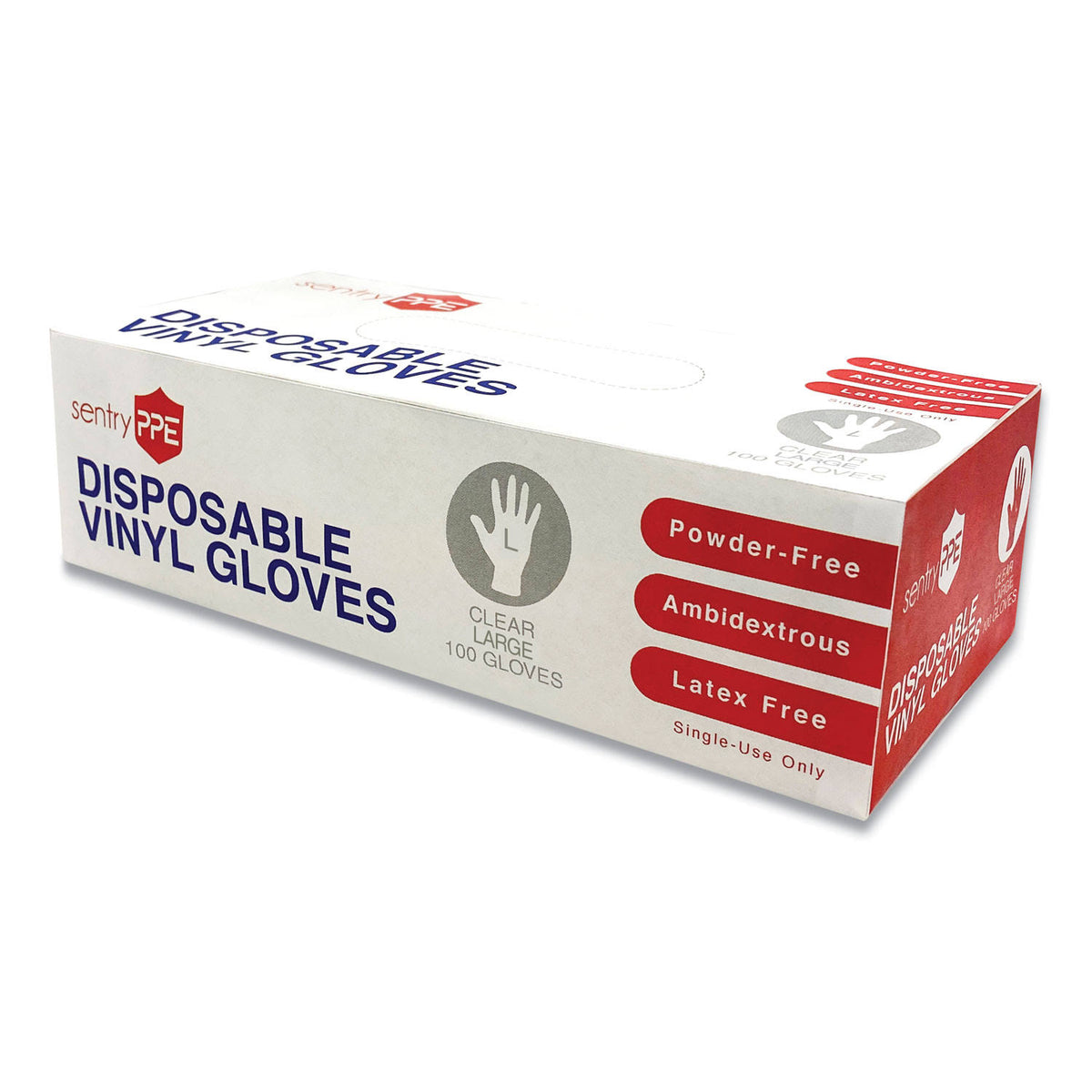 Clear Large Vinyl Glove, 1,000/Carton U895