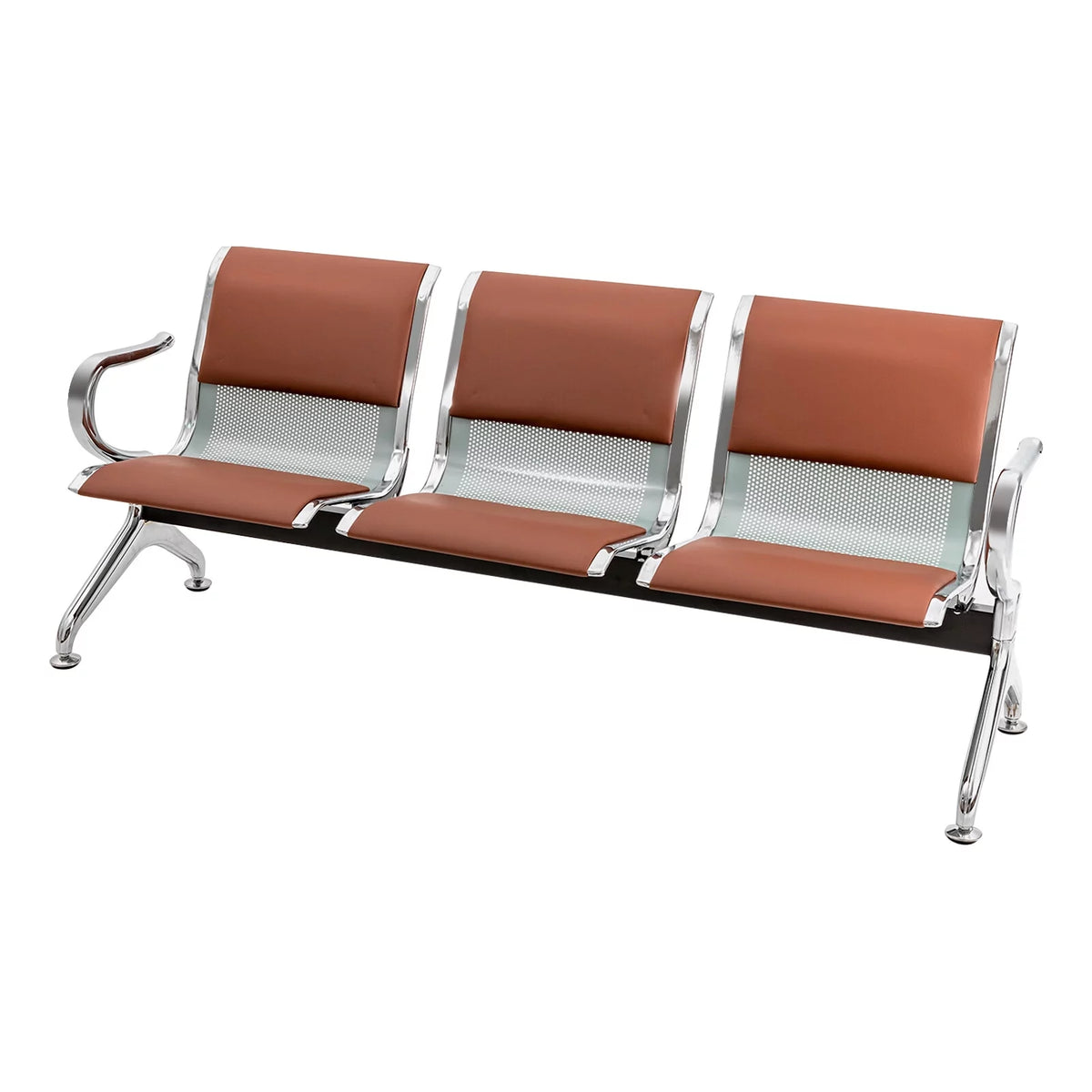 Brown 3-Seat Waiting Room Chair with Arms S989919