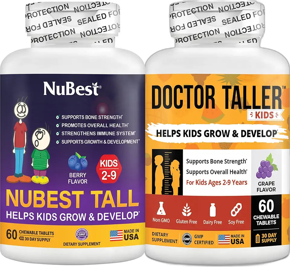 60 Chewable Tablets with Grape Flavor and 60 Chewable Tablets with Berry Flavor for Kids 2 to 9 S4787