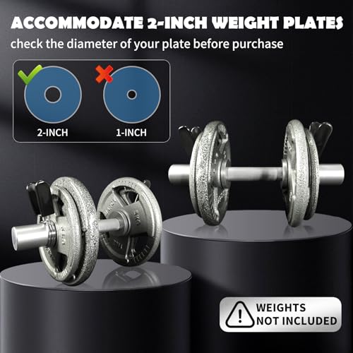16" Olympic Dumbbell Handle with Spring Collars W49231