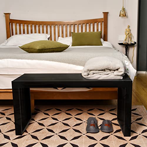 Bamboo Dining Bench, 35 inch Solid Bamboo Bench G683