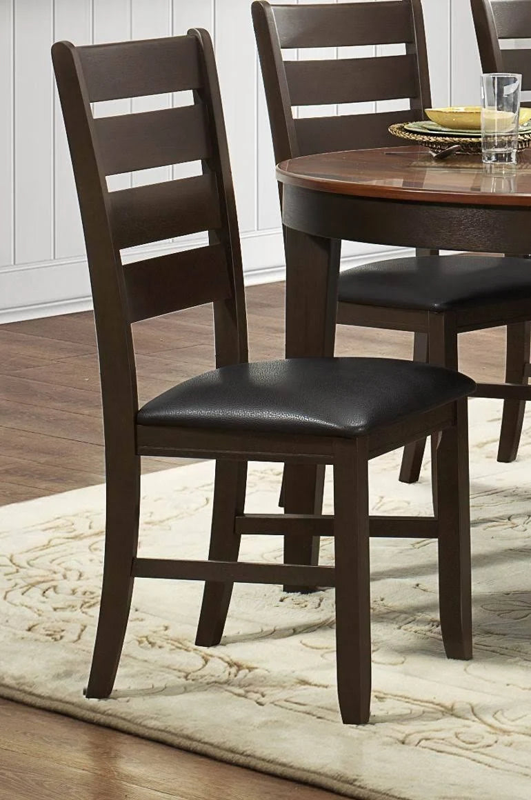 Dark Brown Side Chair Set of 2 P1521