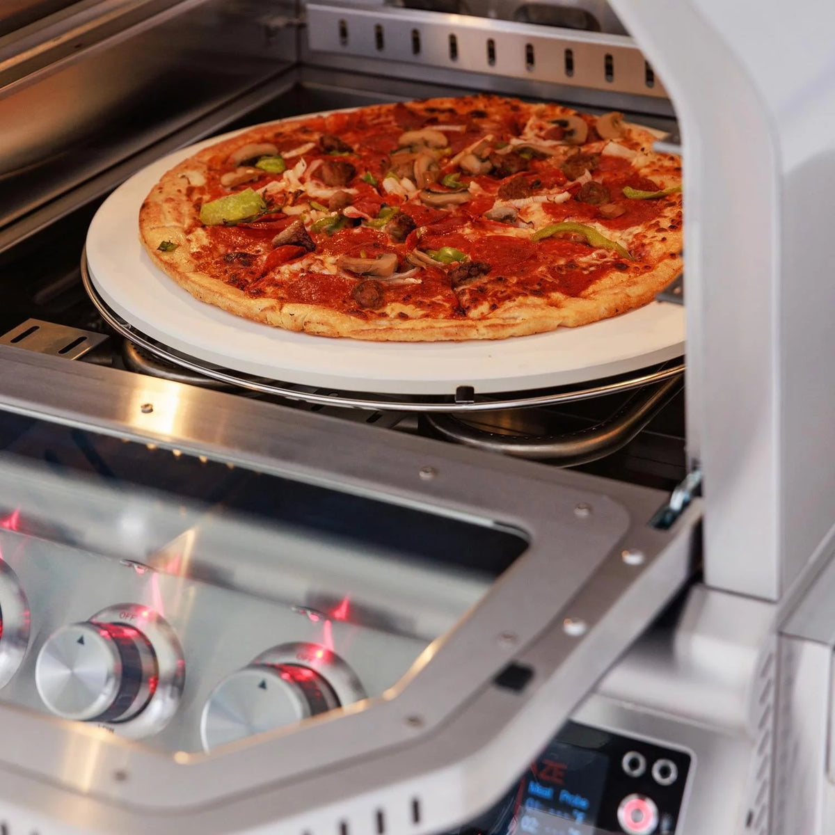 26-Inch Countertop Propane Outdoor Pizza Oven with Rotisserie I646097