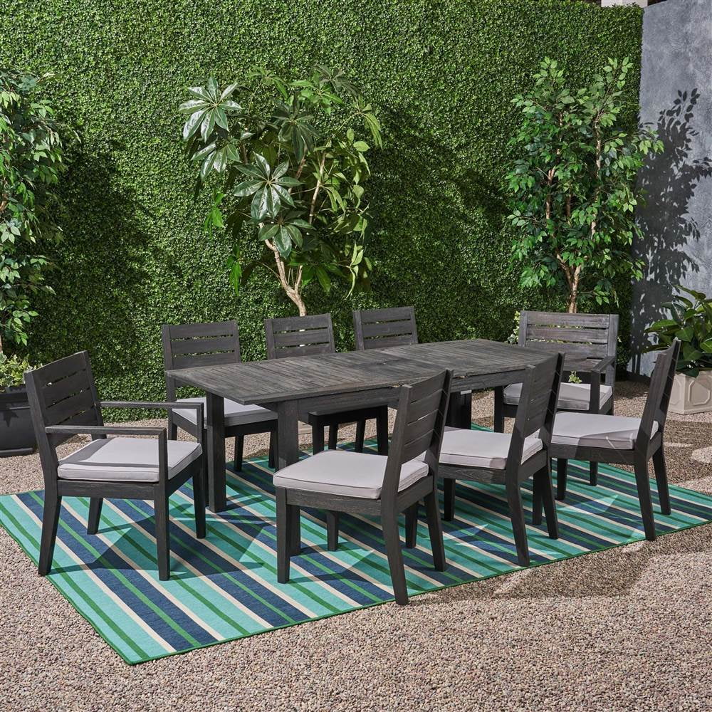 8-Seater Acacia Wood Expandable Dining Set N7726