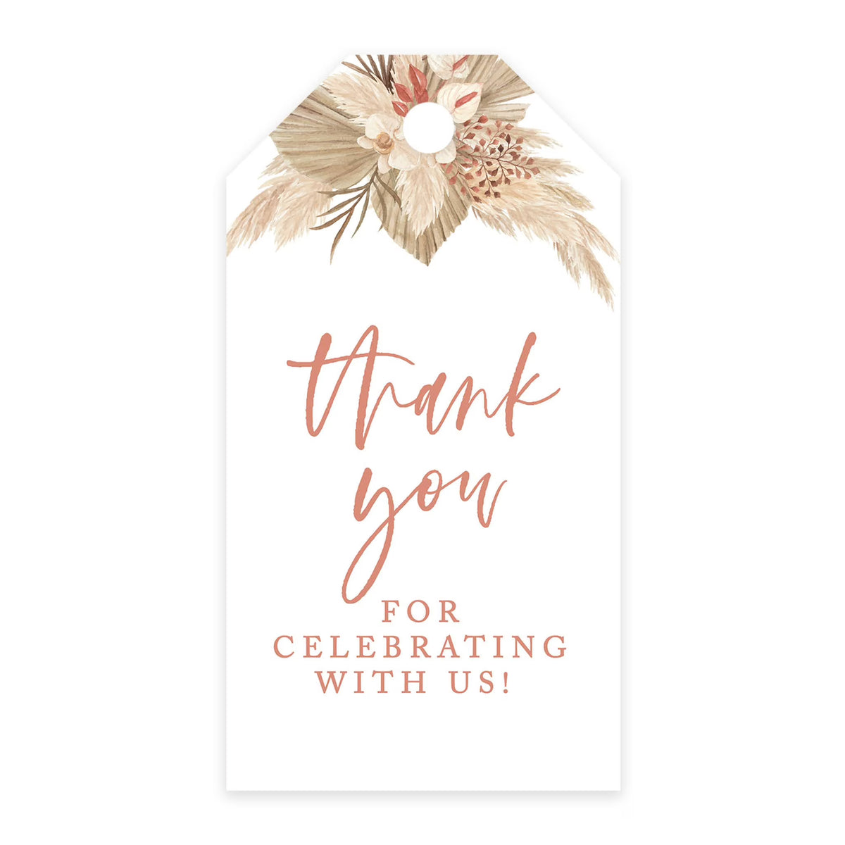 Boho Dried Palm Leaves Cardstock Tags with Bakers 100-Pk S305