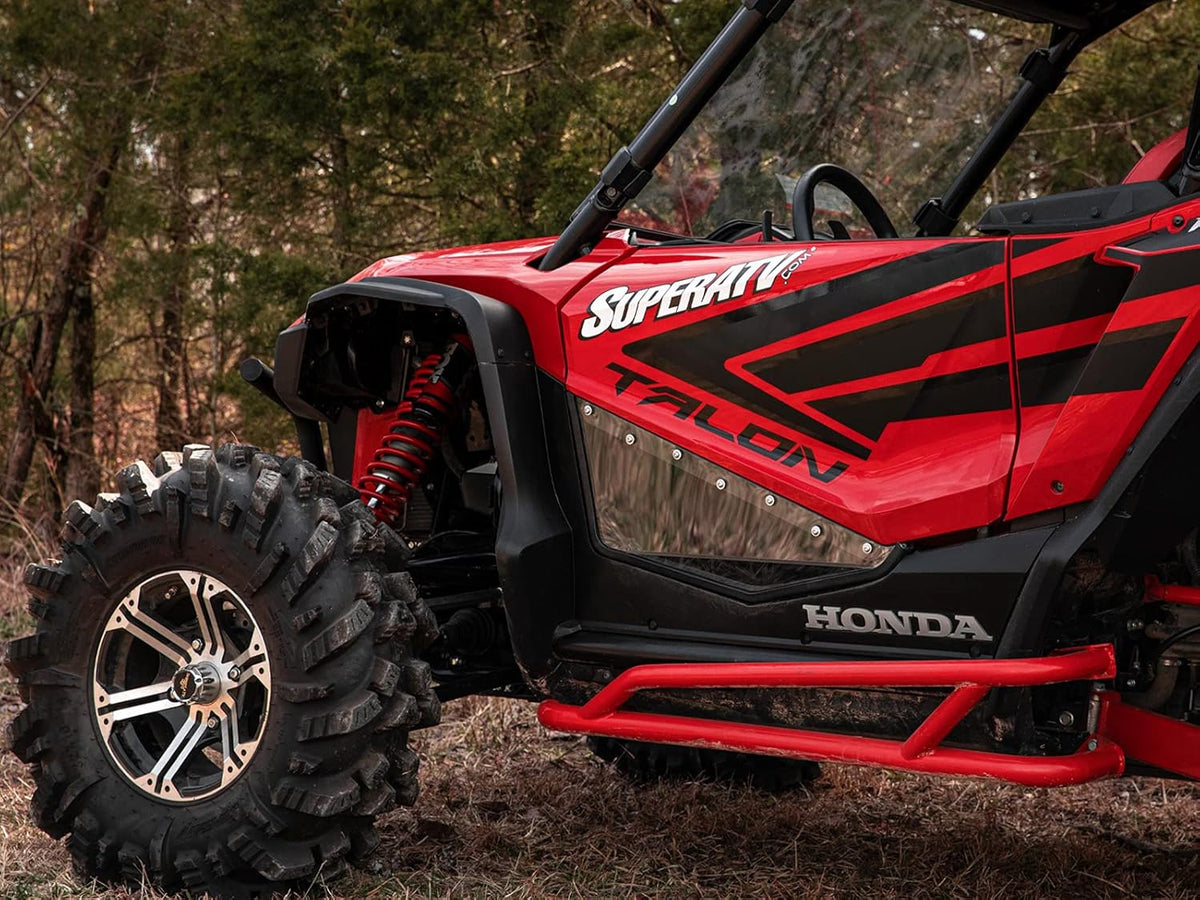 Clear Lower Doors for Honda Talon 1000X / 1000R / 1000X-4, 2 Front Lower Doors, 1/4” Clear Polycarbonate N93240