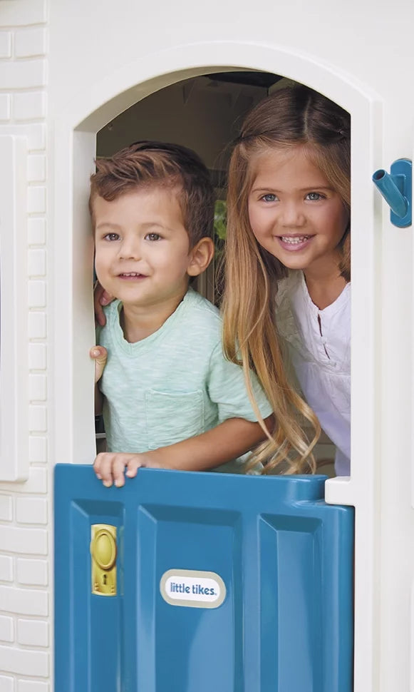 Blue Kids Pretend Playhouse with Working Door and Windows E349337