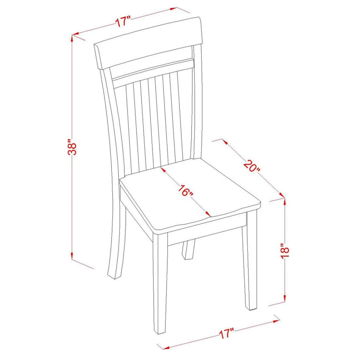 5 Piece Mahogany Dinette Set X2820