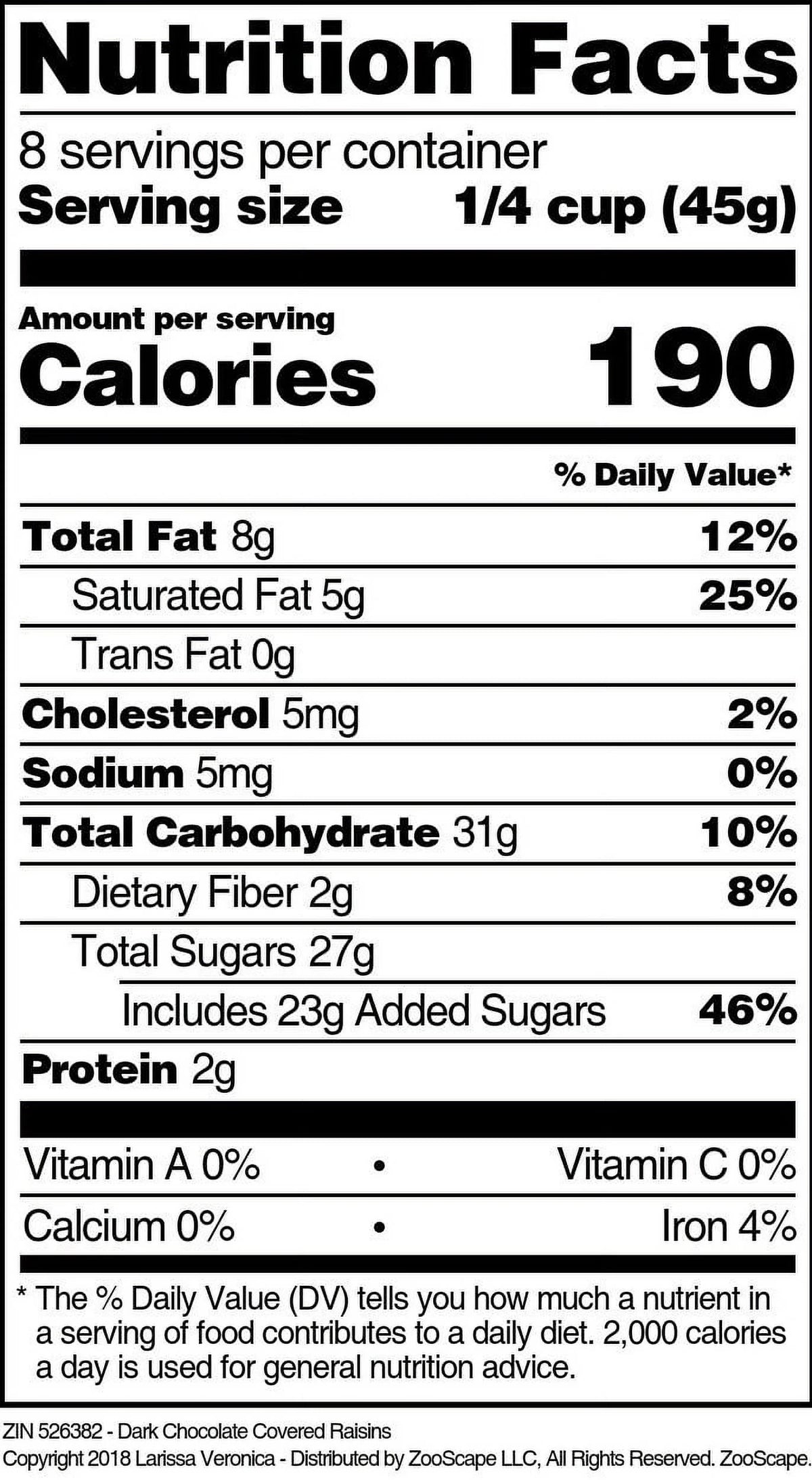 Dark Chocolate Covered Raisins 16 oz 2-Pack D62128