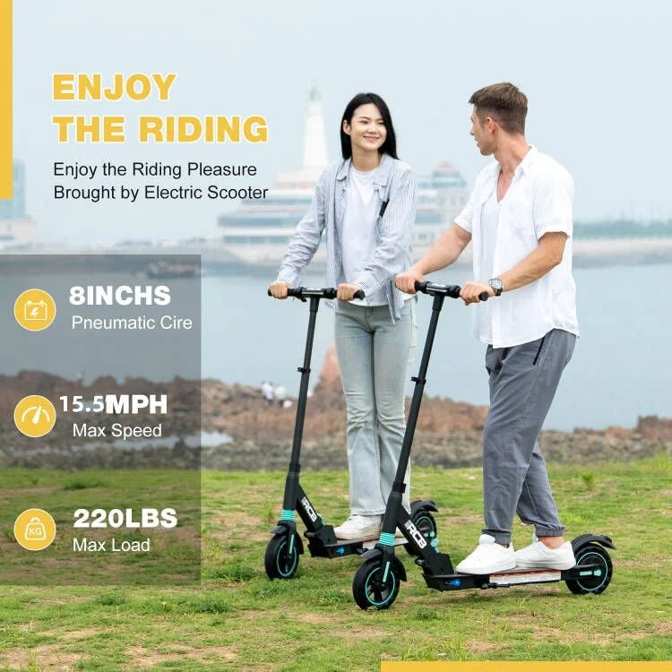 350W Motor 15Mph Top Speed 8" Tires Portable Folding Electric Scooter H295